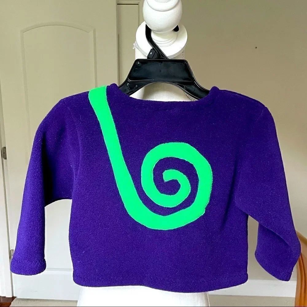 NWT Little Planet Unisex Soft Fleece Purple and Green Snake Top - Picture 2 of 4